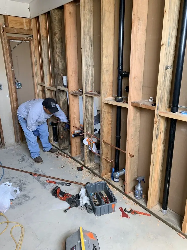 Commercial rough-in plumbing for Gas Line Repair in Morganville